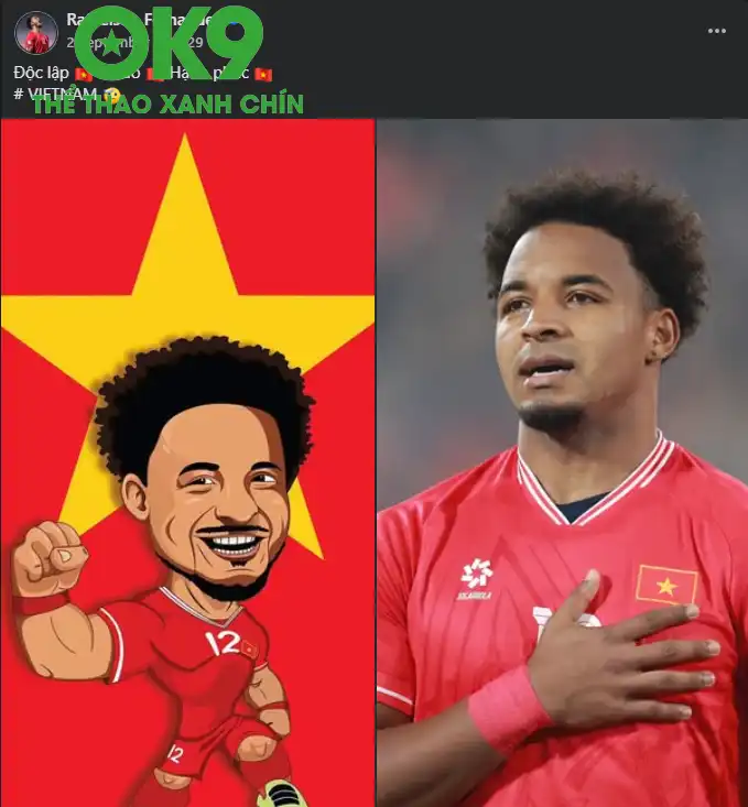 Xuân Son đăng bài viết trong ngày Quốc khánh Việt Nam 2/9 (Ảnh: Chụp màn hình)