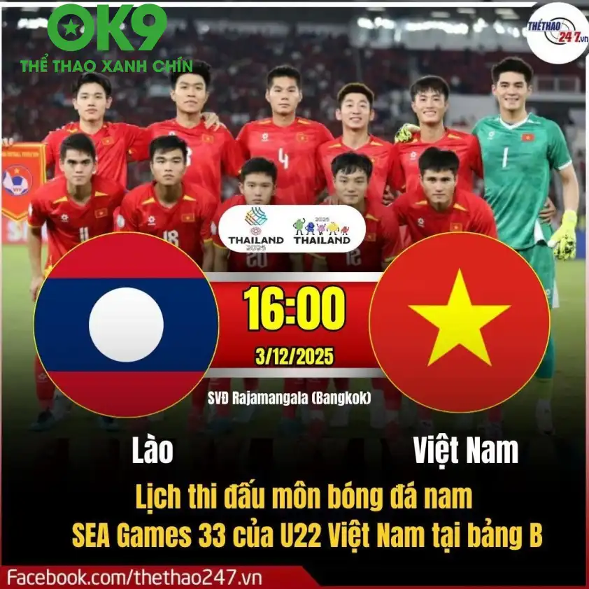 U22 Việt Nam quyết tâm giành chiến thắng đậm trước U22 Lào